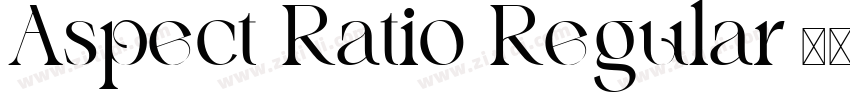 Aspect Ratio Regular字体转换 Aspect Ratio Regular字体转换